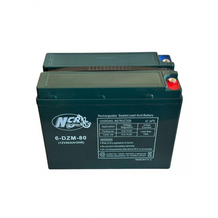NCR AKÜ 12V - 80 AH KASALI E BİKE AKÜ